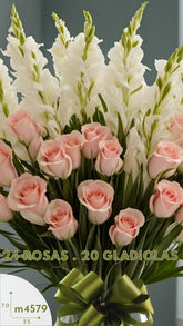 Canto con 25 Gladiolas